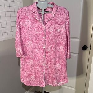 Ralph Lauren Black Label Pink Paisley Pajamas